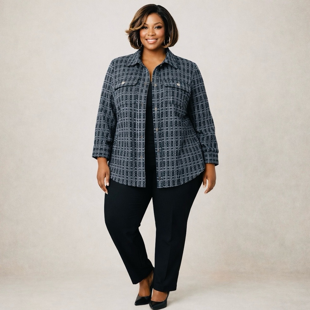 Torrid Classic Black and Silver Blazer - Picture 4 of 6
